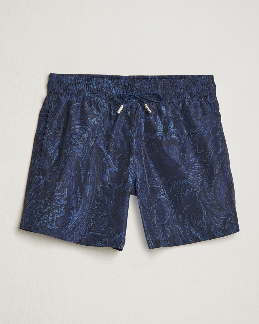 Mies | Uimahousut | Etro | Tonal Paisley Swim Shorts Blue