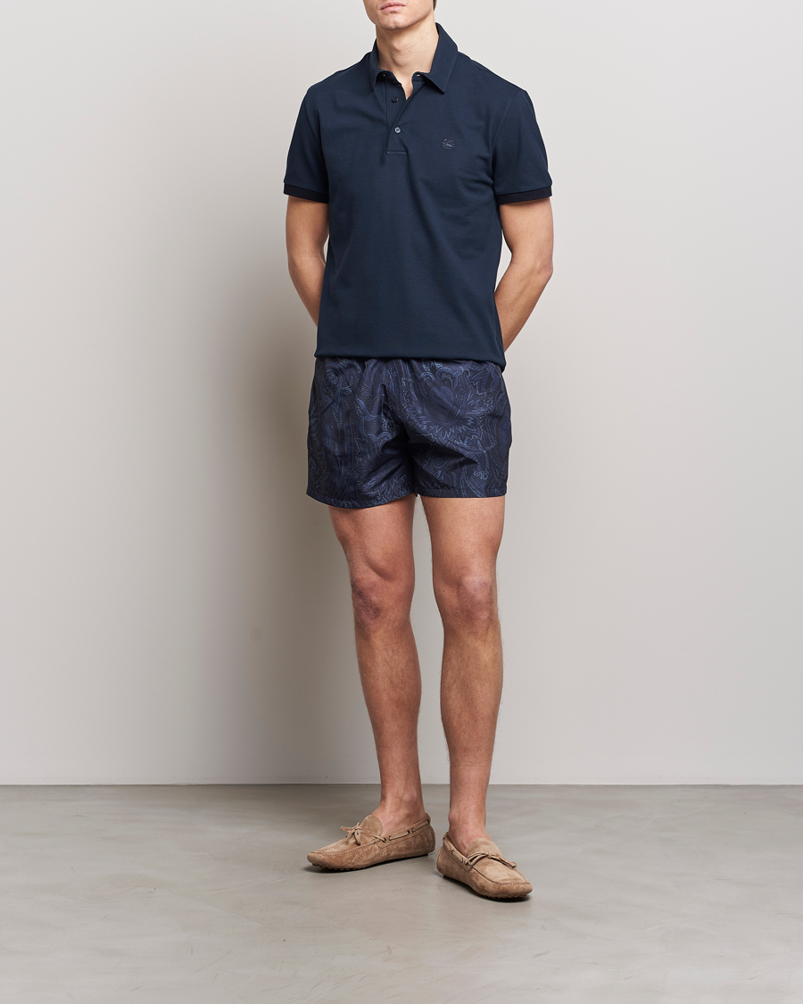 Mies | Uimahousut | Etro | Tonal Paisley Swim Shorts Blue
