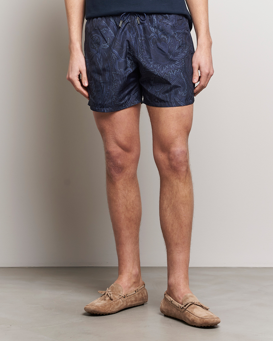 Mies | Uimahousut | Etro | Tonal Paisley Swim Shorts Blue