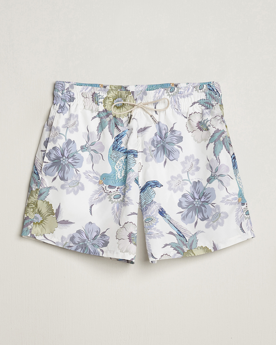 Mies | Uimahousut | Etro | Floral Printed Swim Shorts Light Grey