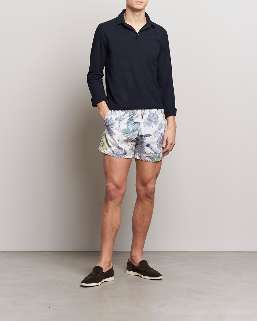 Mies | Uimahousut | Etro | Floral Printed Swim Shorts Light Grey