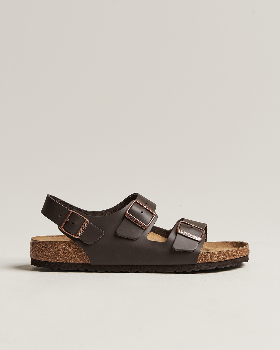 Mies | Sandaalit ja tohvelit | BIRKENSTOCK | Milano Classic Footbed Dark Brown Leather