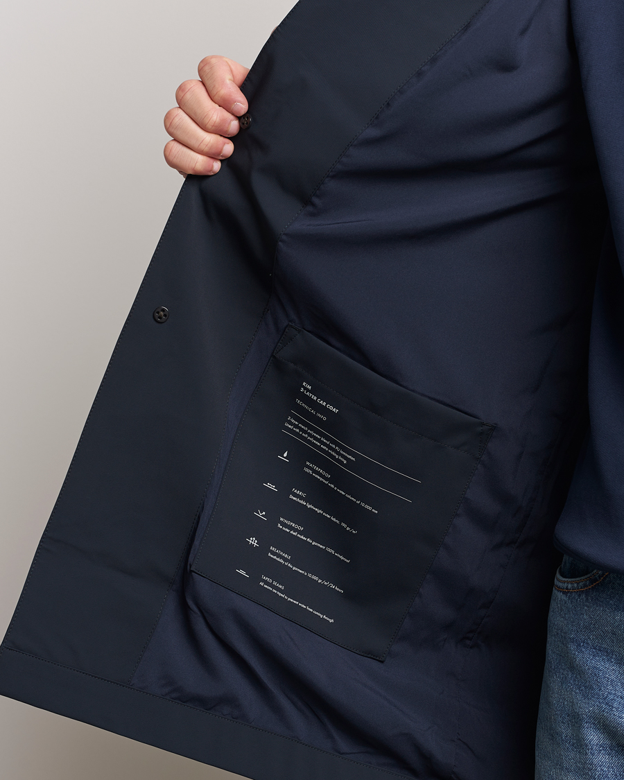 Mies | Takit | NN07 | Kim Waterproof Car Coat Navy Blue