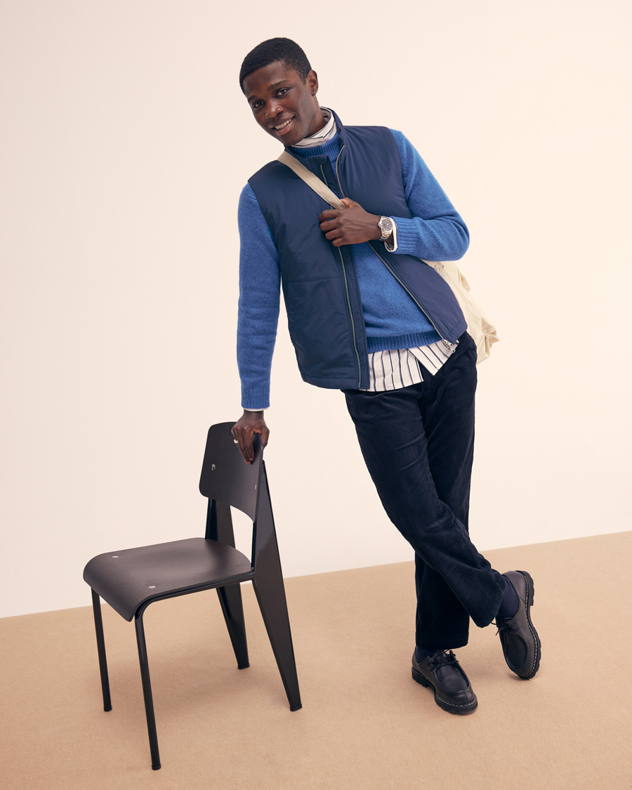 Mies | Takit | NN07 | Zack Recycled Vest Navy Blue