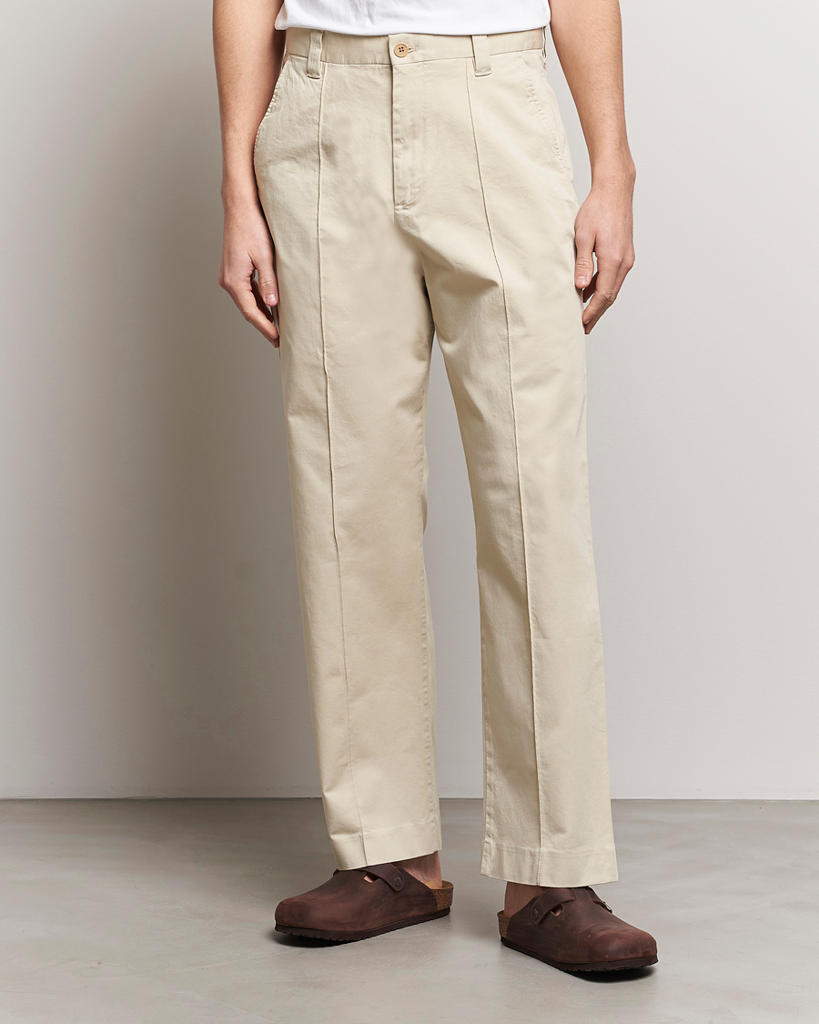 Mies | Housut | NN07 | Tauber Pleated Trousers Ecru
