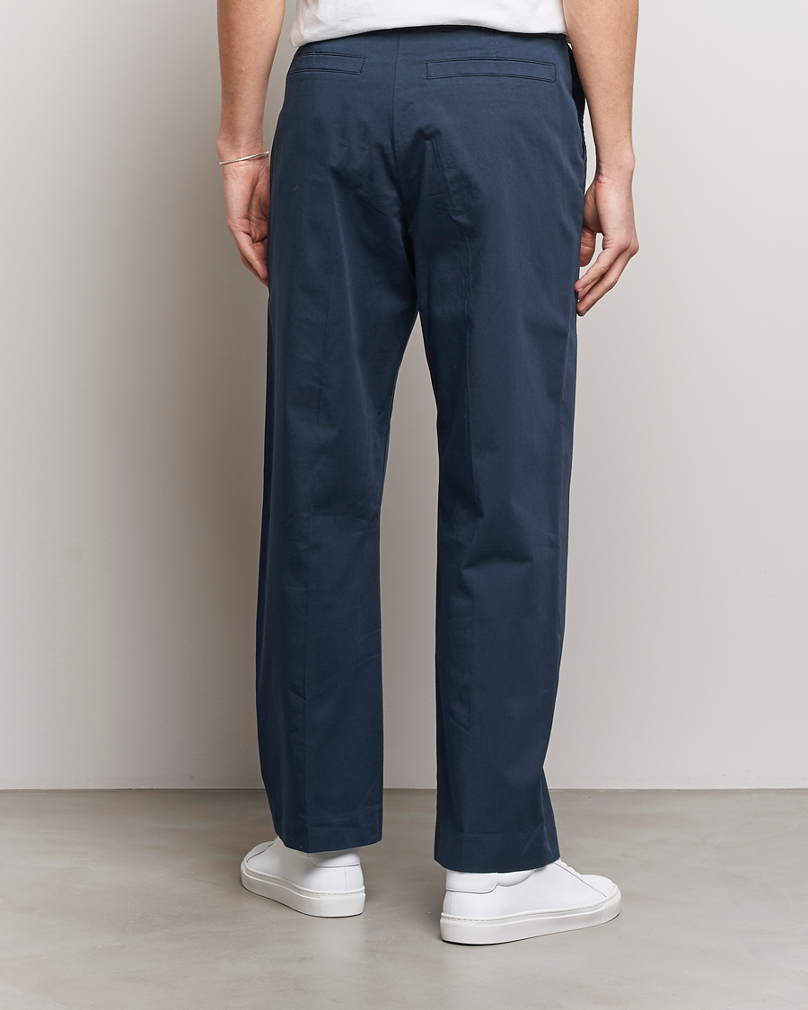 Mies | Housut | NN07 | Tauber Pleated Trousers Navy Blue