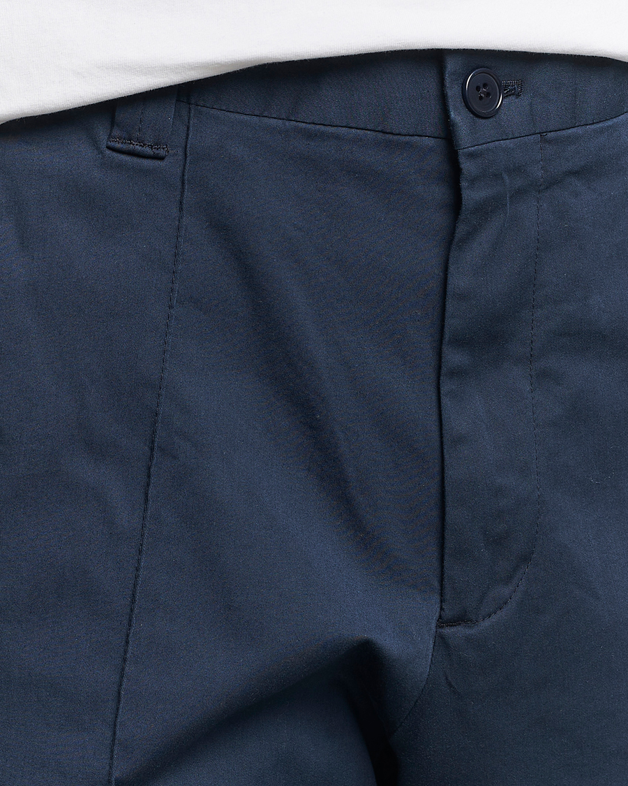 Mies | Housut | NN07 | Tauber Pleated Trousers Navy Blue