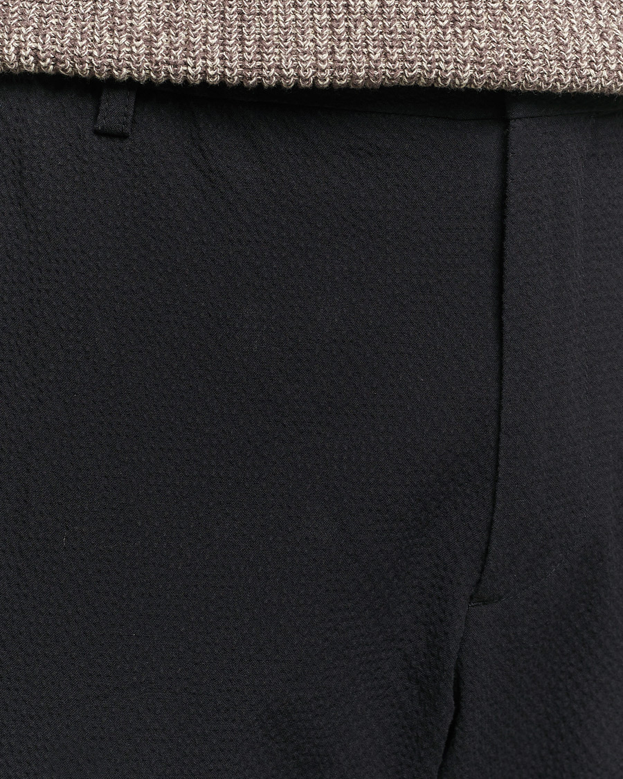 Mies | Housut | NN07 | Billie Seersucker Drawstring Trousers Black