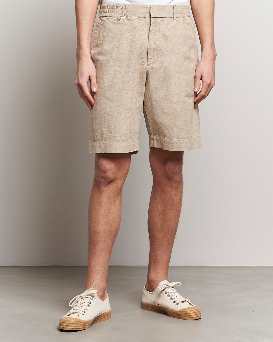 Mies | Vaatteet | NN07 | Billie Linen Shorts Oatmeal