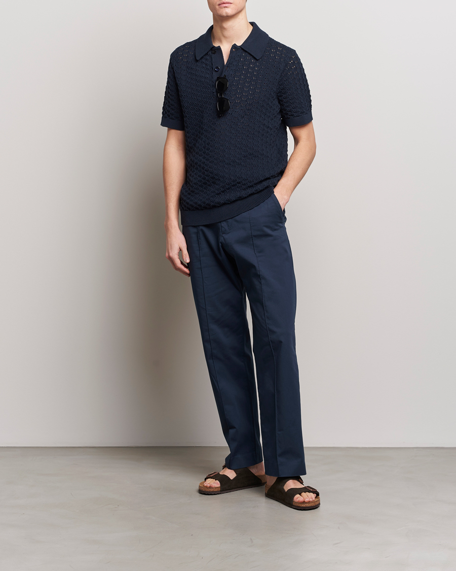 Mies | Pikeet | NN07 | Manuel Structured Polo Navy Blue