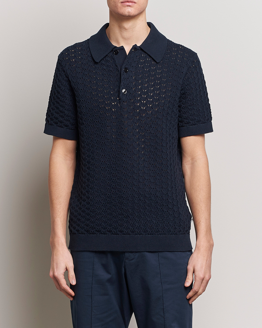 Mies | Pikeet | NN07 | Manuel Structured Polo Navy Blue