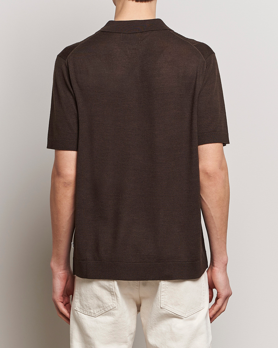 Mies | Pikeet | NN07 | Thor Knitted Polo Slate Brown