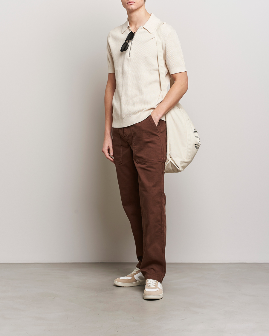 Mies | Pikeet | NN07 | Hansie Zip Polo Ecru
