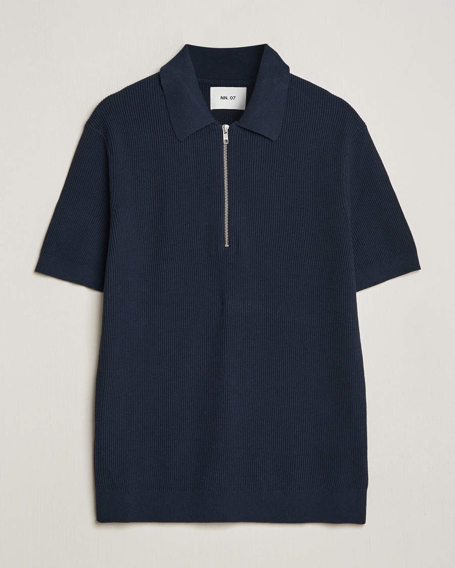 Mies | Pikeet | NN07 | Hansie Zip Polo Navy Blue
