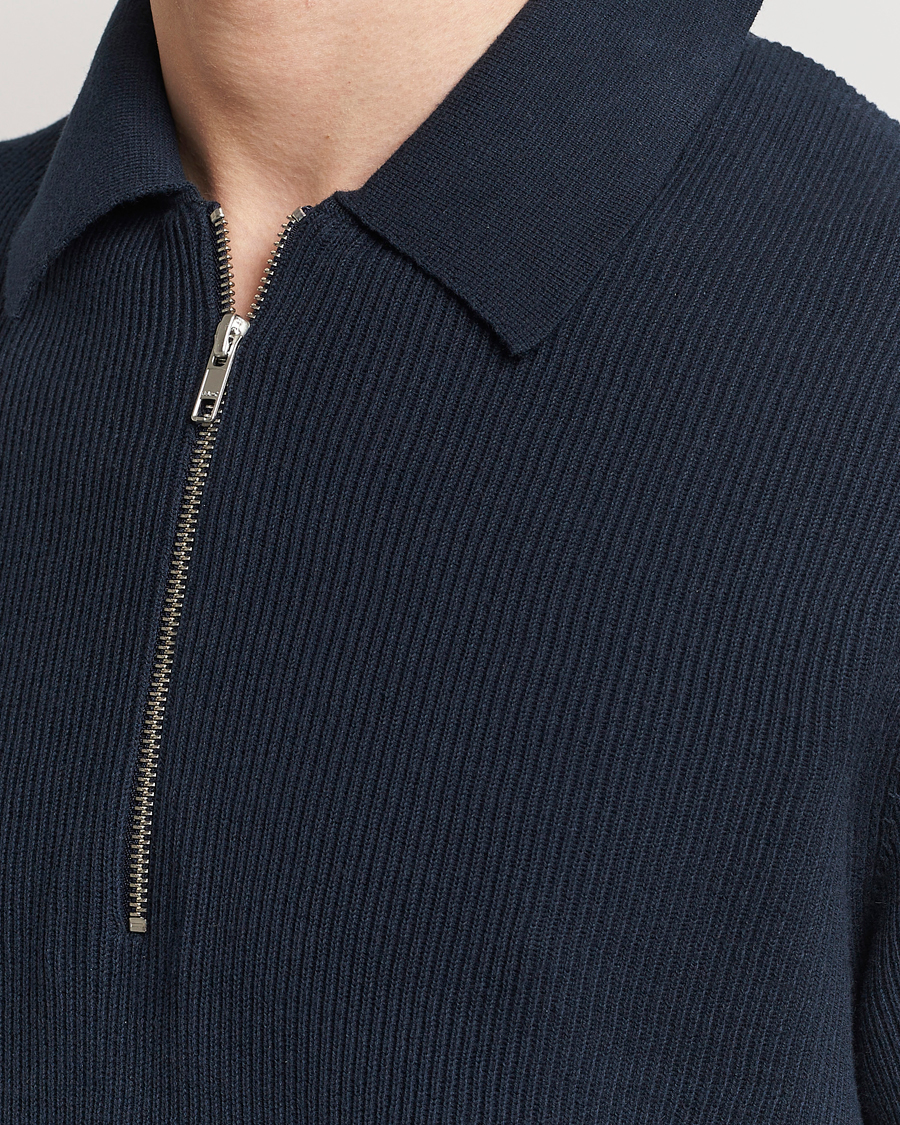 Mies | Pikeet | NN07 | Hansie Zip Polo Navy Blue