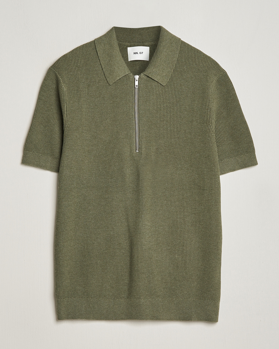Mies | Pikeet | NN07 | Hansie Zip Polo Capers Green