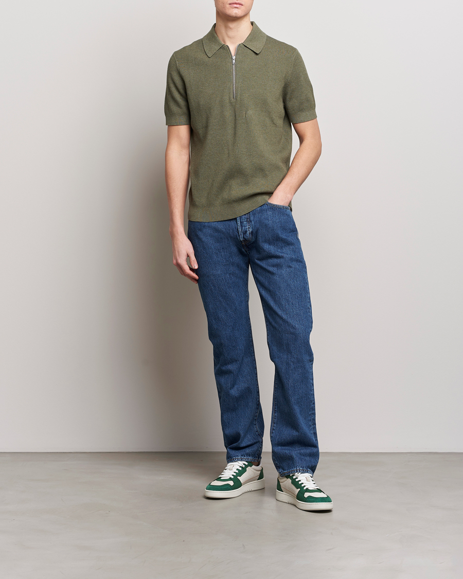 Mies | Pikeet | NN07 | Hansie Zip Polo Capers Green