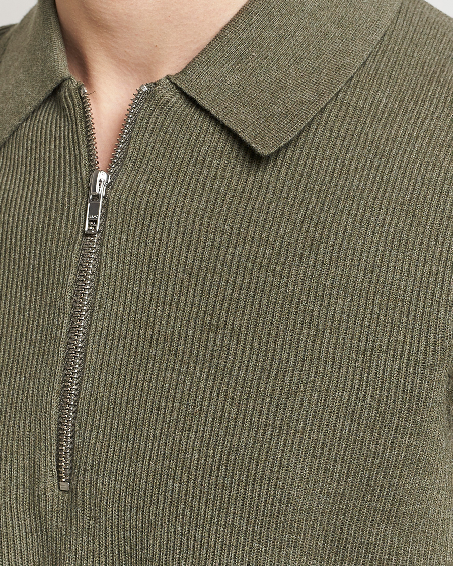 Mies | Pikeet | NN07 | Hansie Zip Polo Capers Green