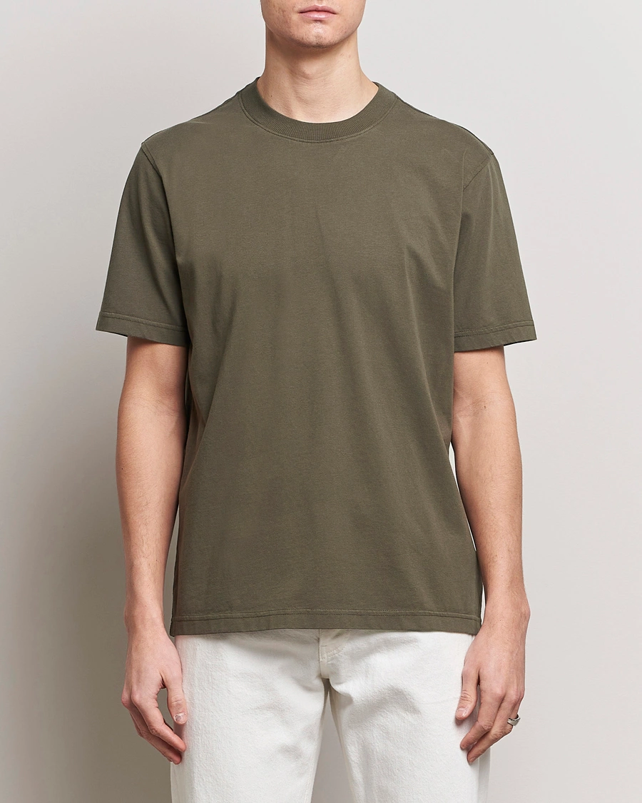 Mies | NN07 | NN07 | Adam Pima Crew Neck T-Shirt Capers Green