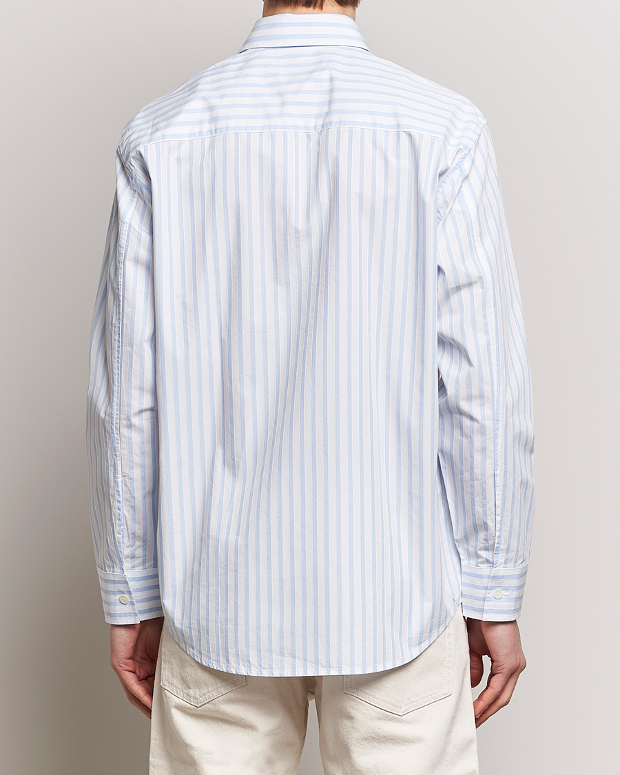 Mies | Kauluspaidat | NN07 | Freddy Poplin Striped Shirt Blue/White