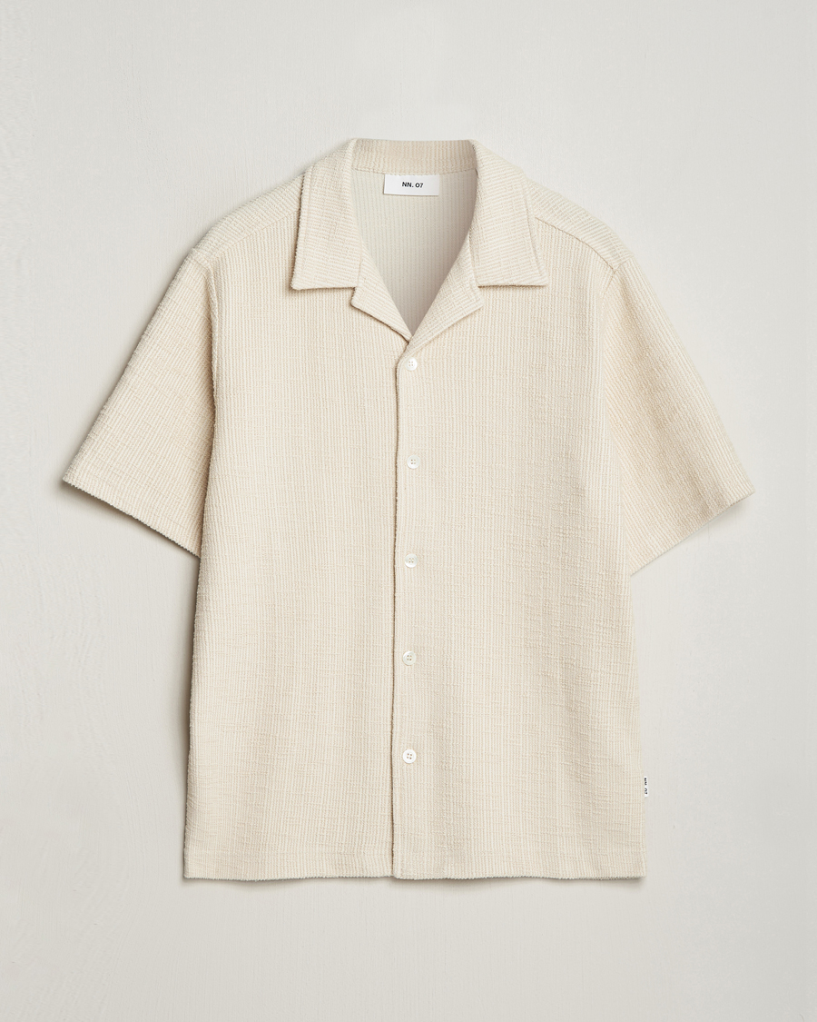 Mies | Kauluspaidat | NN07 | Julio Short Sleeve Shirt Ecru