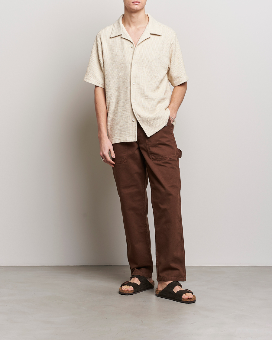 Mies | Kauluspaidat | NN07 | Julio Short Sleeve Shirt Ecru