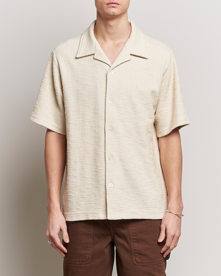 Mies | Kauluspaidat | NN07 | Julio Short Sleeve Shirt Ecru