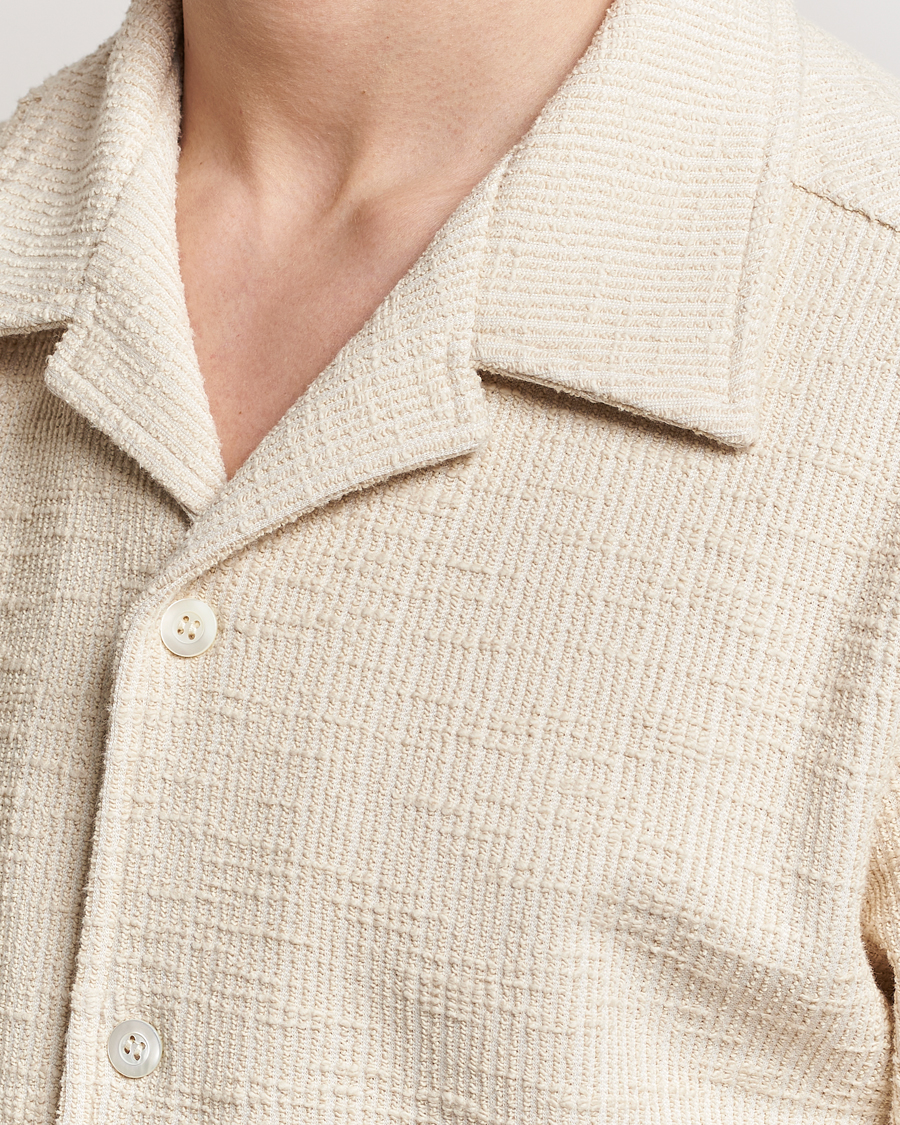 Mies | Kauluspaidat | NN07 | Julio Short Sleeve Shirt Ecru