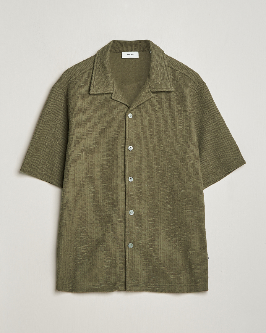 Mies | Kauluspaidat | NN07 | Julio Short Sleeve Shirt Capers Green