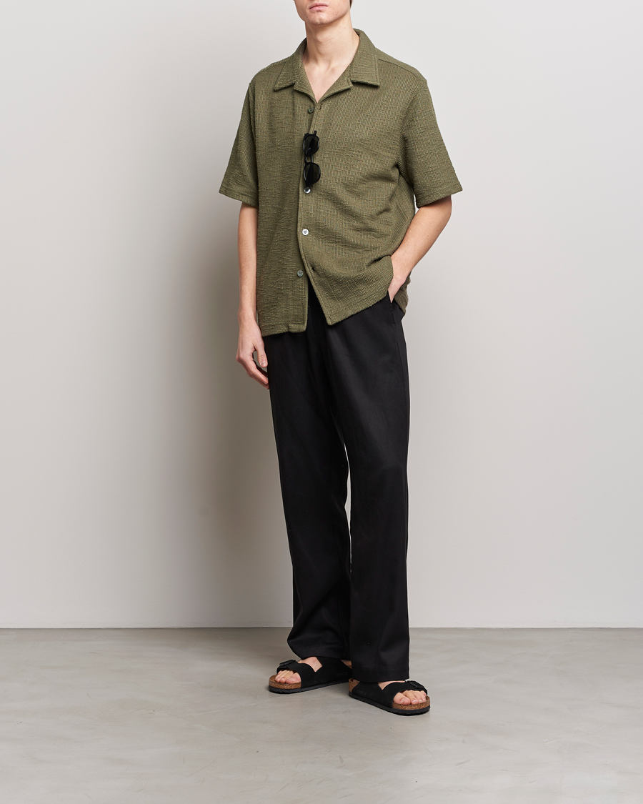 Mies | Kauluspaidat | NN07 | Julio Short Sleeve Shirt Capers Green