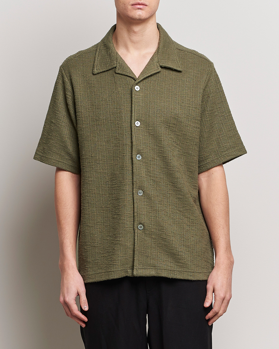 Mies | Rennot | NN07 | Julio Short Sleeve Shirt Capers Green