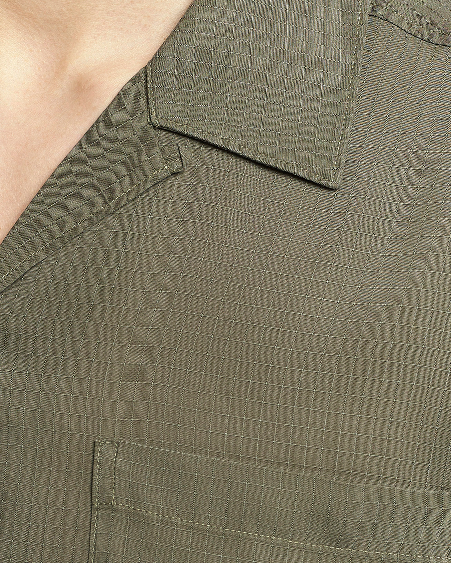Mies | Kauluspaidat | NN07 | Julio Ripstop Short Sleeve Shirt Capers Green