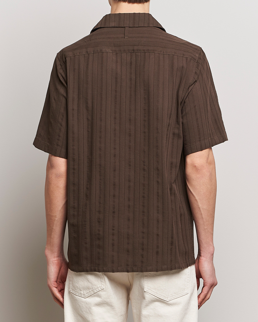 Mies | Kauluspaidat | NN07 | Julio Structured Short Sleeve Shirt Demitasse Brown