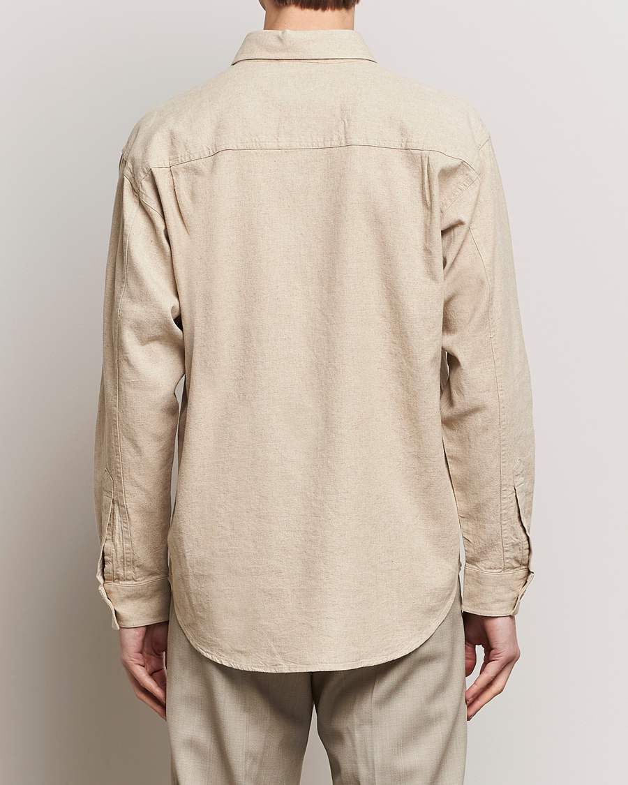 Mies | Kauluspaidat | NN07 | Adwin Linen Overshirt Oatmeal