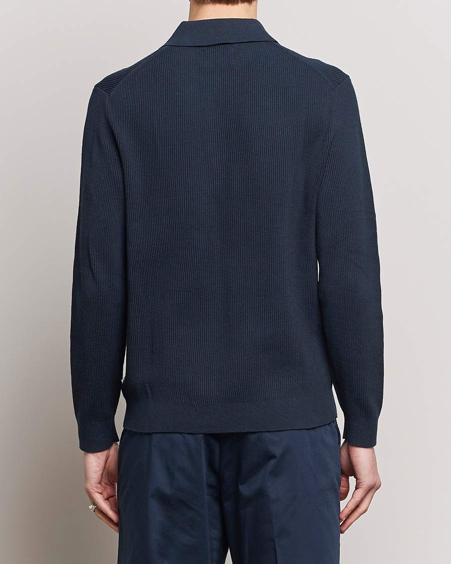 Mies | Puserot | NN07 | Hansie Knitted Half Zip Navy Blue