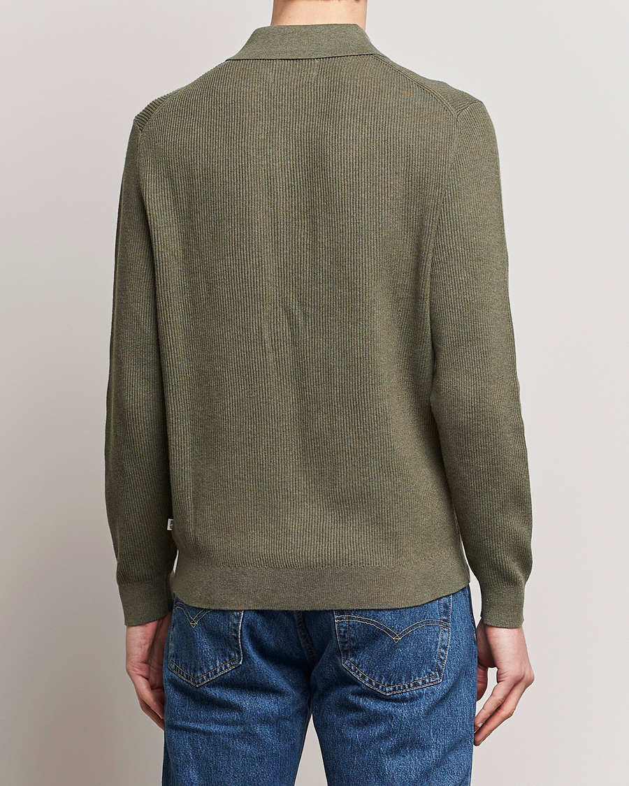 Mies | Puserot | NN07 | Hansie Knitted Half Zip Capers Green