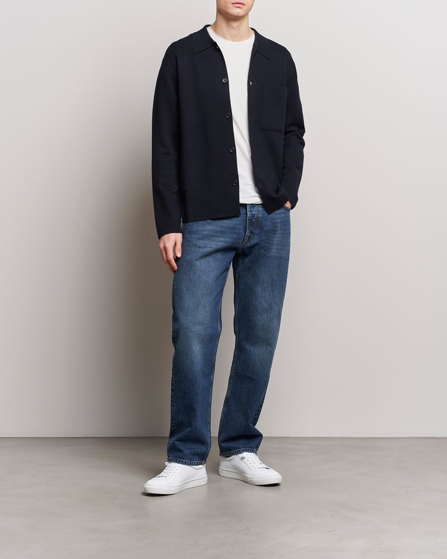 Mies | Puserot | NN07 | Jonas Cotton/Modal Cardigan Navy Blue