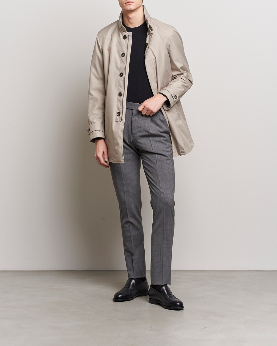 Mies | Takit | MooRER | Waterproof Car Coat Light Grey