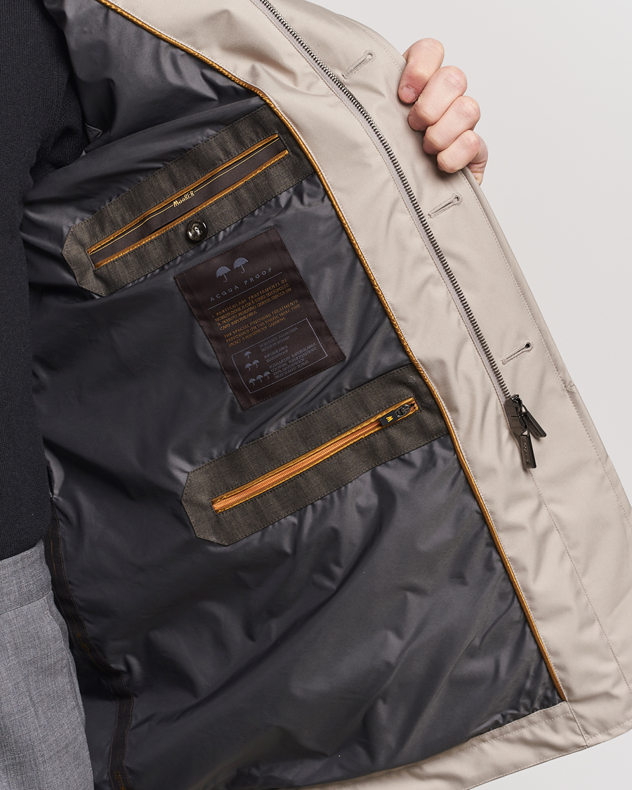 Mies | Takit | MooRER | Waterproof Car Coat Light Grey