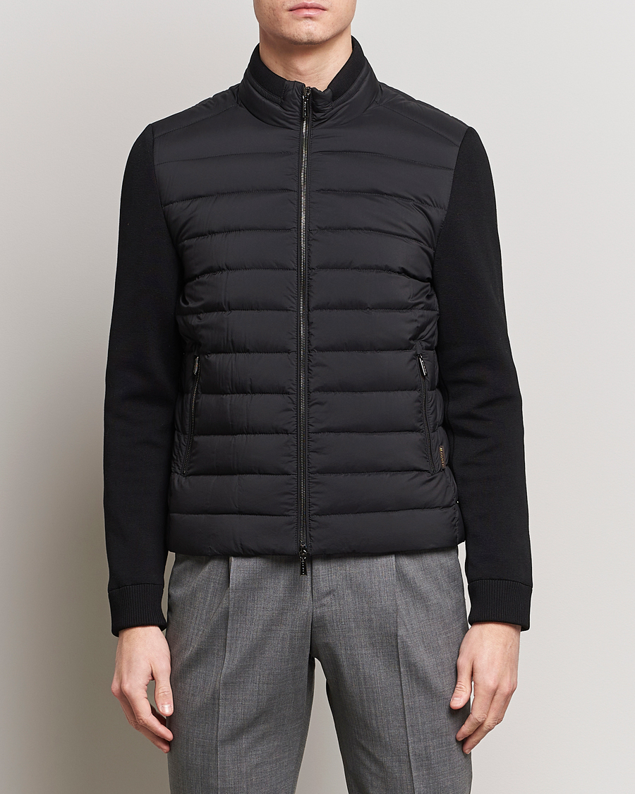 Mies | Italian Department | MooRER | Hybrid Padded Jacket Black