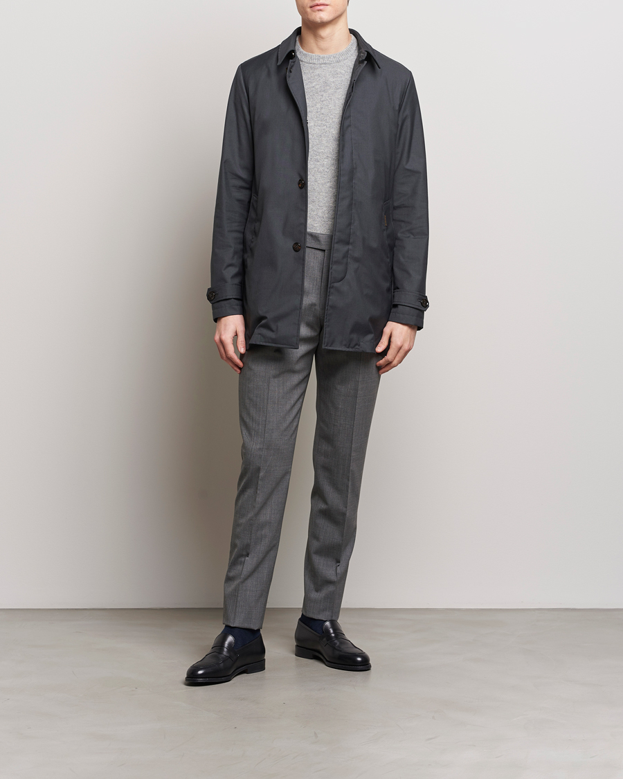 Mies | Takit | MooRER | Waterproof Detachable Liner Tech Coat Dark Grey