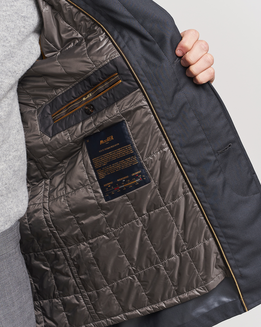 Mies | Takit | MooRER | Waterproof Detachable Liner Tech Coat Dark Grey