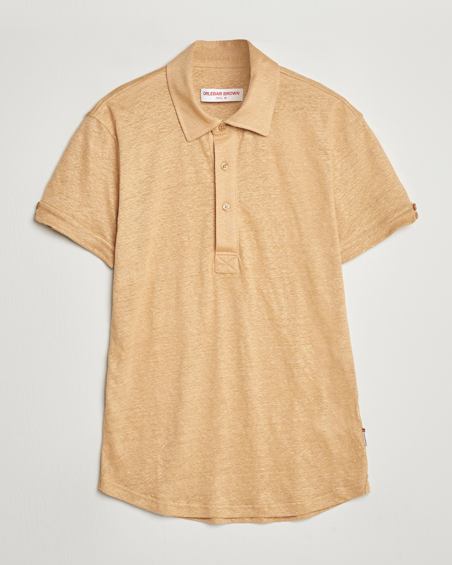 Mies | Pikeet | Orlebar Brown | Sebastian Linen Polo Biscuit