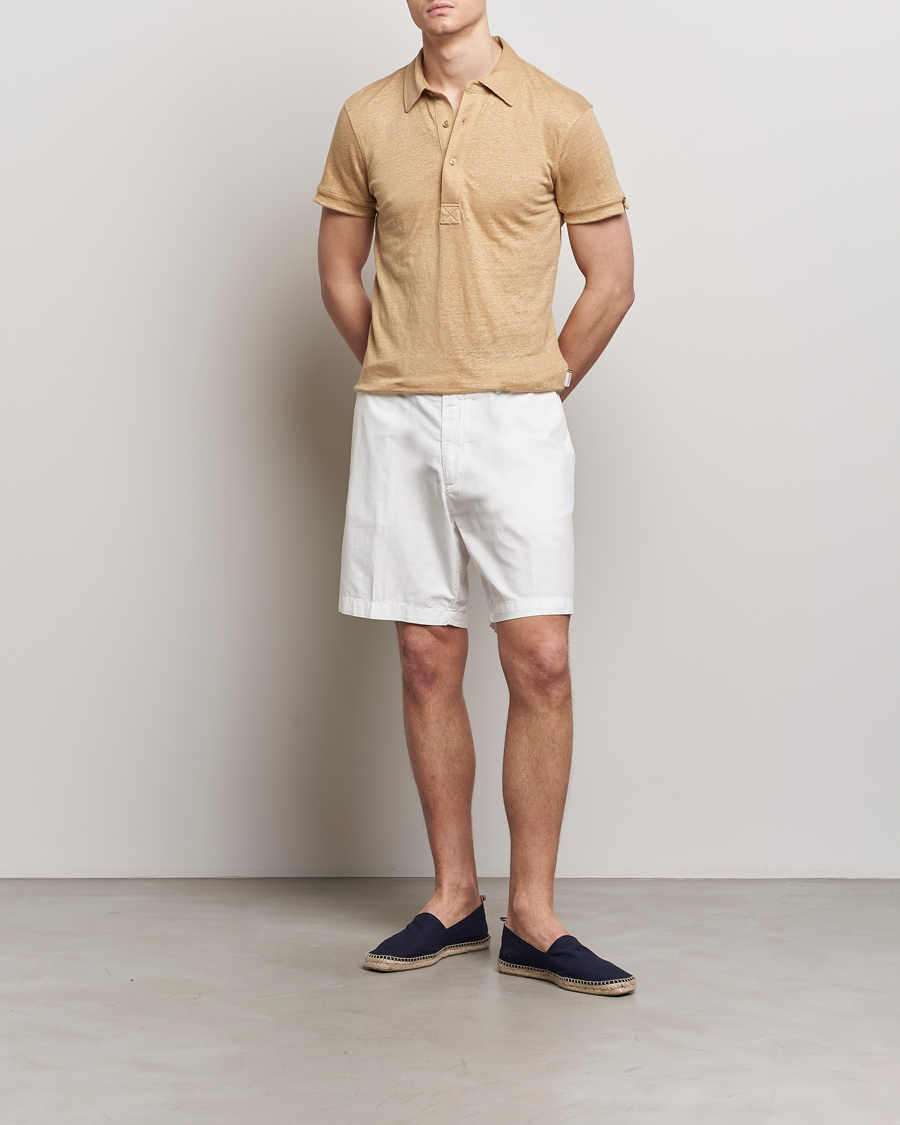 Mies | Pikeet | Orlebar Brown | Sebastian Linen Polo Biscuit