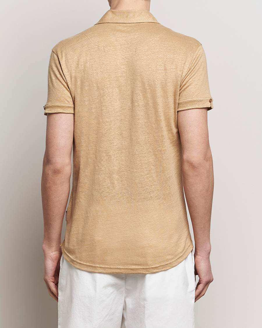 Mies | Pikeet | Orlebar Brown | Sebastian Linen Polo Biscuit