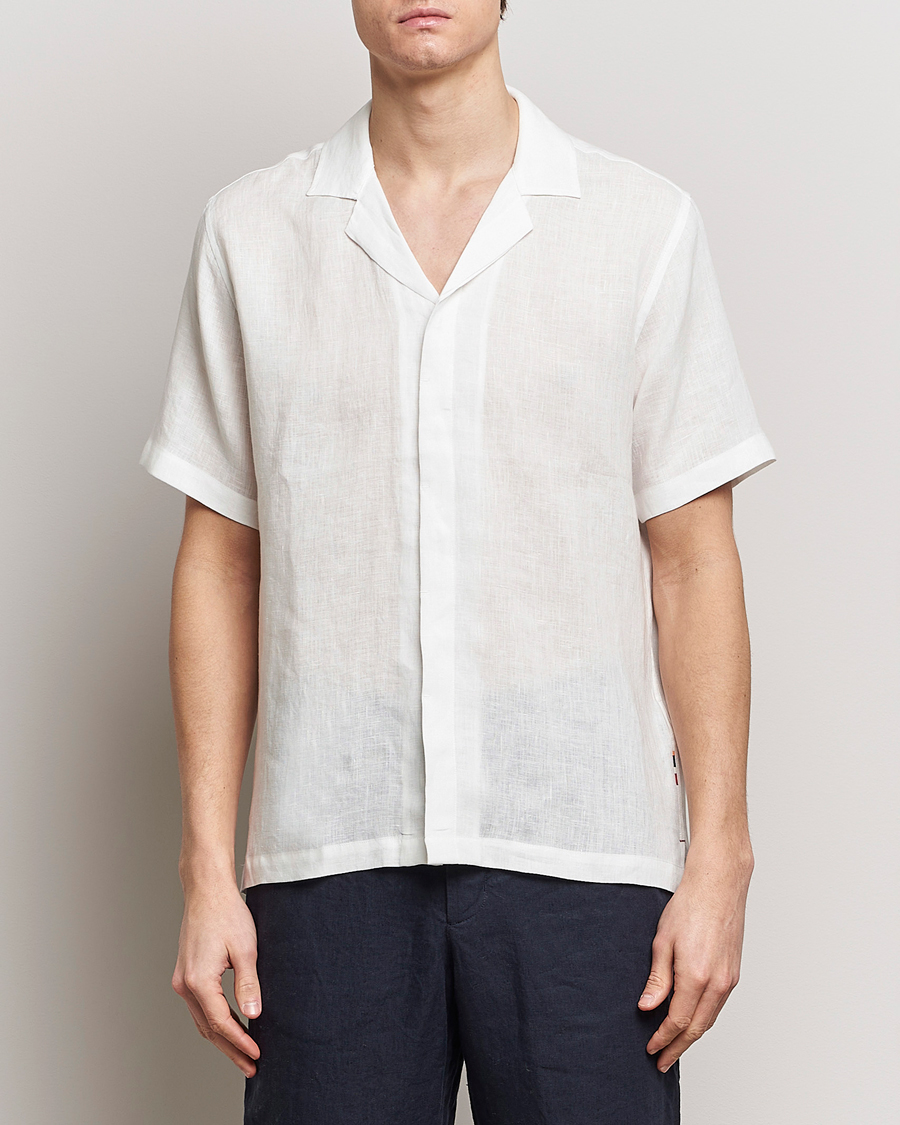 Mies | Kauluspaidat | Orlebar Brown | Maitan Short Sleeve Linen Shirt White