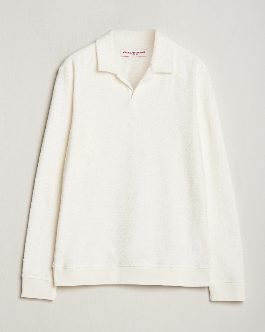 Mies | Puserot | Orlebar Brown | Santino Organic Cotton Terry Polo White Sand