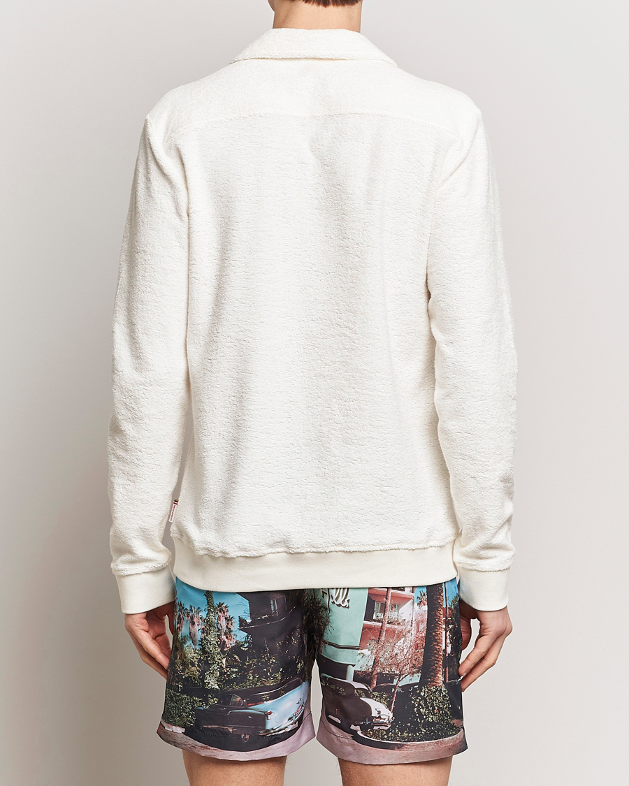 Mies | Puserot | Orlebar Brown | Santino Organic Cotton Terry Polo White Sand