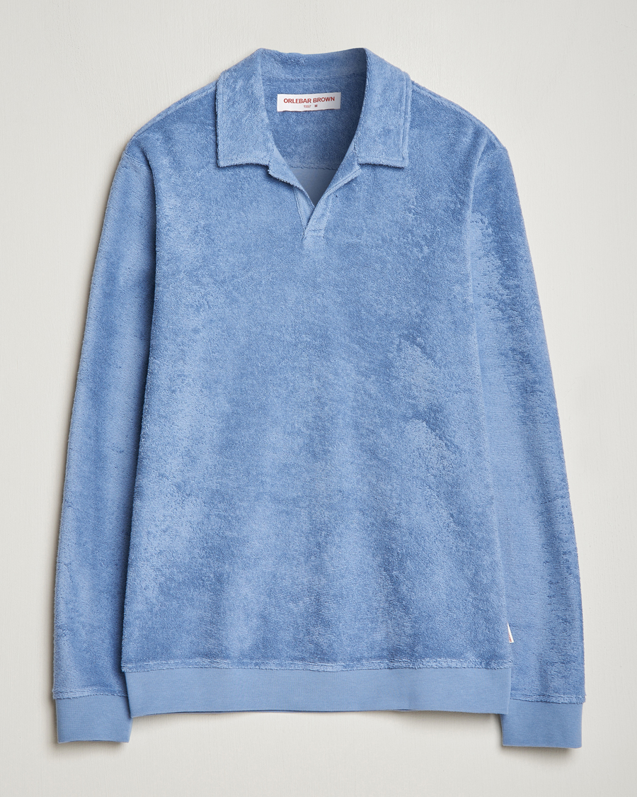 Mies | Puserot | Orlebar Brown | Santino Organic Cotton Terry Polo Springfield Blue
