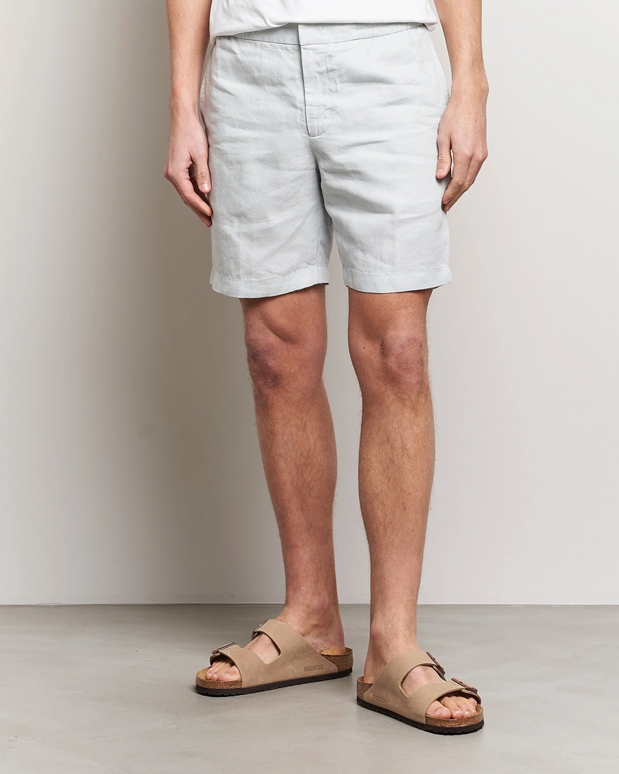 Mies |  | Orlebar Brown | Cornell Linen Shorts White Jade